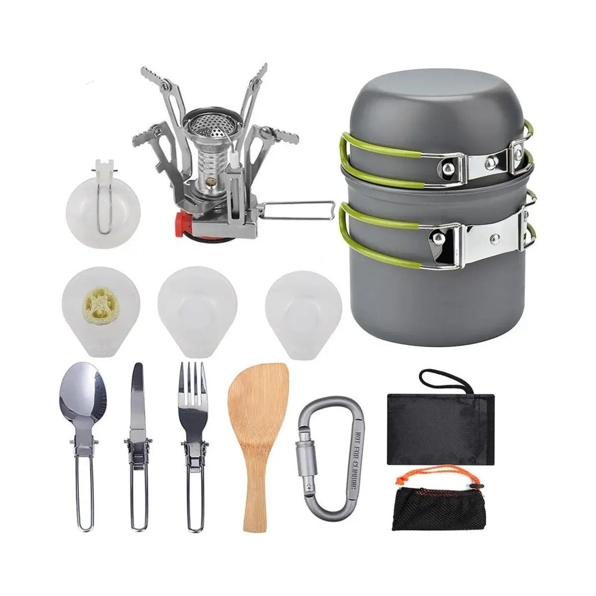 GENERICO - Utensilios De Cocina Vajillas Olla Mini Estufa Gas Pcamping BELUG