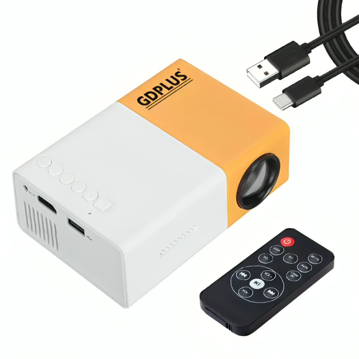 GENERICO - Mini Proyector Led Portatil Hdmi Vga Usb Sd 600lm