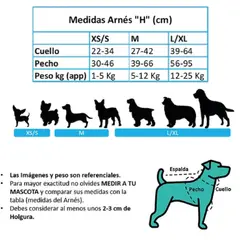GENERICO - Arnés H para Perros y Gatos - Coral Leopard XS/S (0-5 KG)