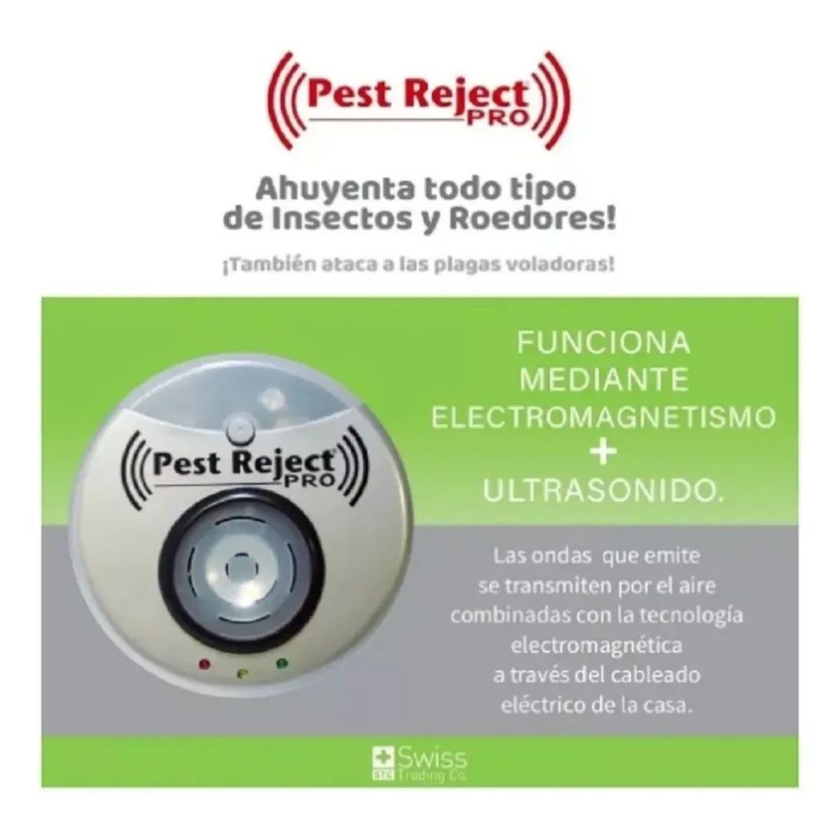 MOVI - Repelente Ultrasónico De Plagas Y Ratones Pest Reject Pro