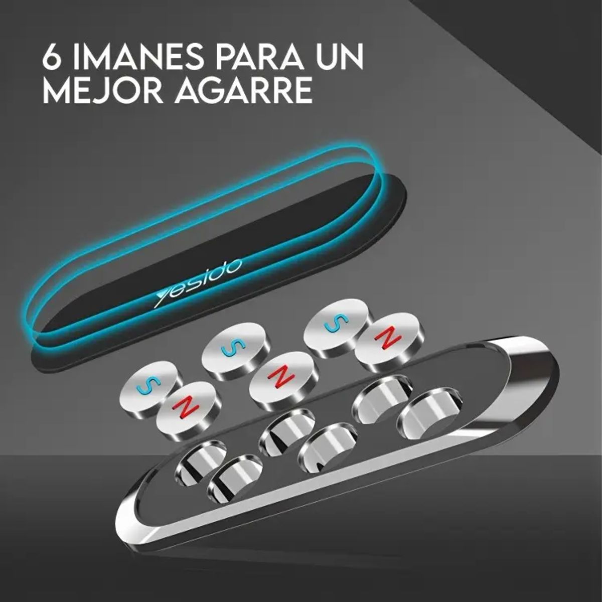 GENERICO - Soporte magnético Yesido C55  para teléfono para vehículo