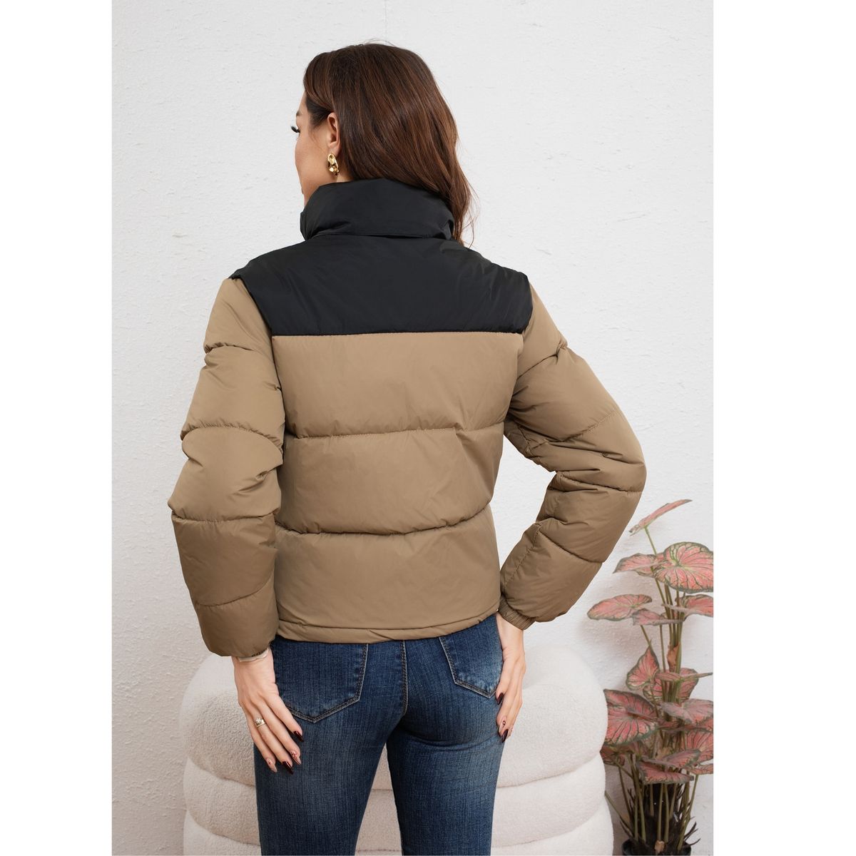 LIKE SHOP - Chaqueta Puffer Mujer Parka Impermeable Acolchada Invierno 0009