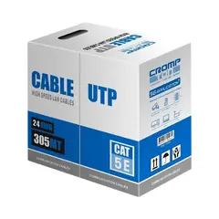 CROMPTON - Cable Utp Cat5E 2X24Awg 4 Pares Cca -Precio X Caja 305MT-