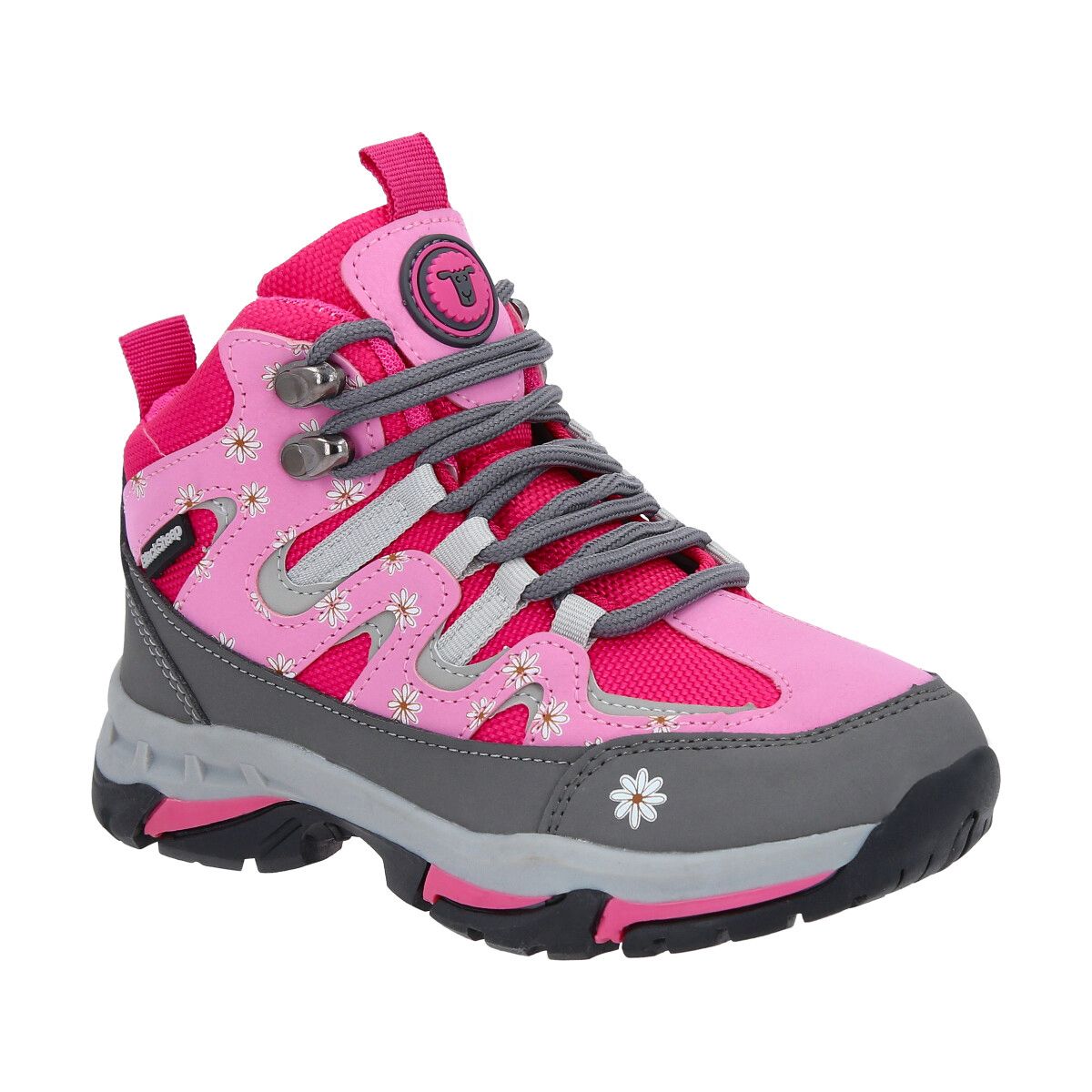 BLACKSHEEP - Zapato Outdoor Infantil Alto Fucsia Flores Mauco Blacksheep