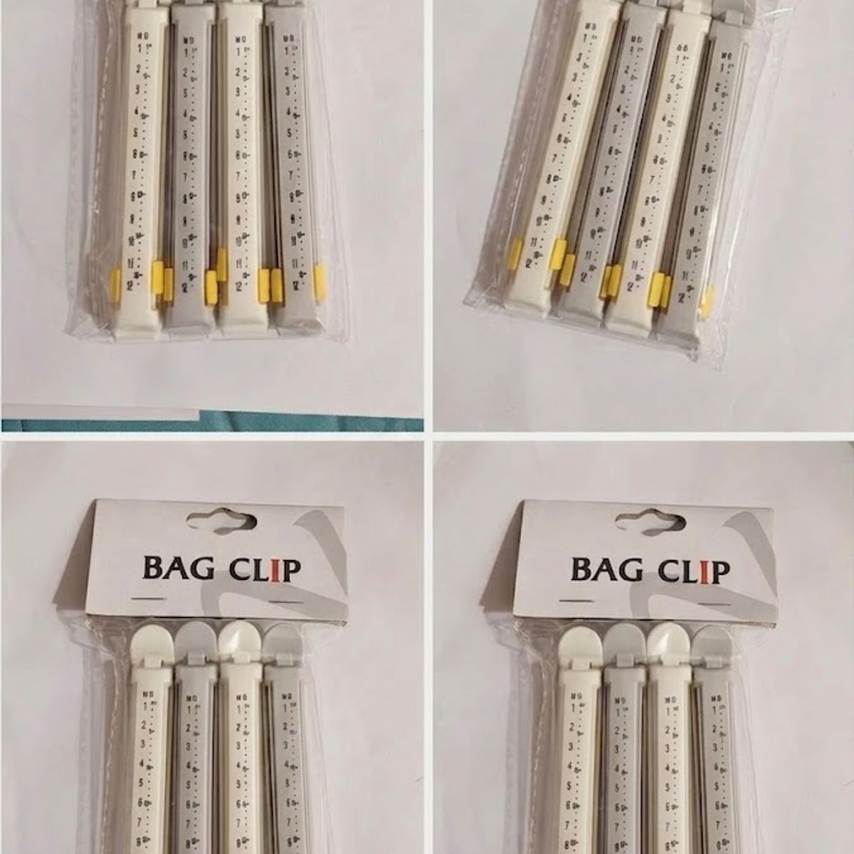 GENERICO - 4 Paquetes de Clips Selladores de Bolsas con Indicador de Fecha