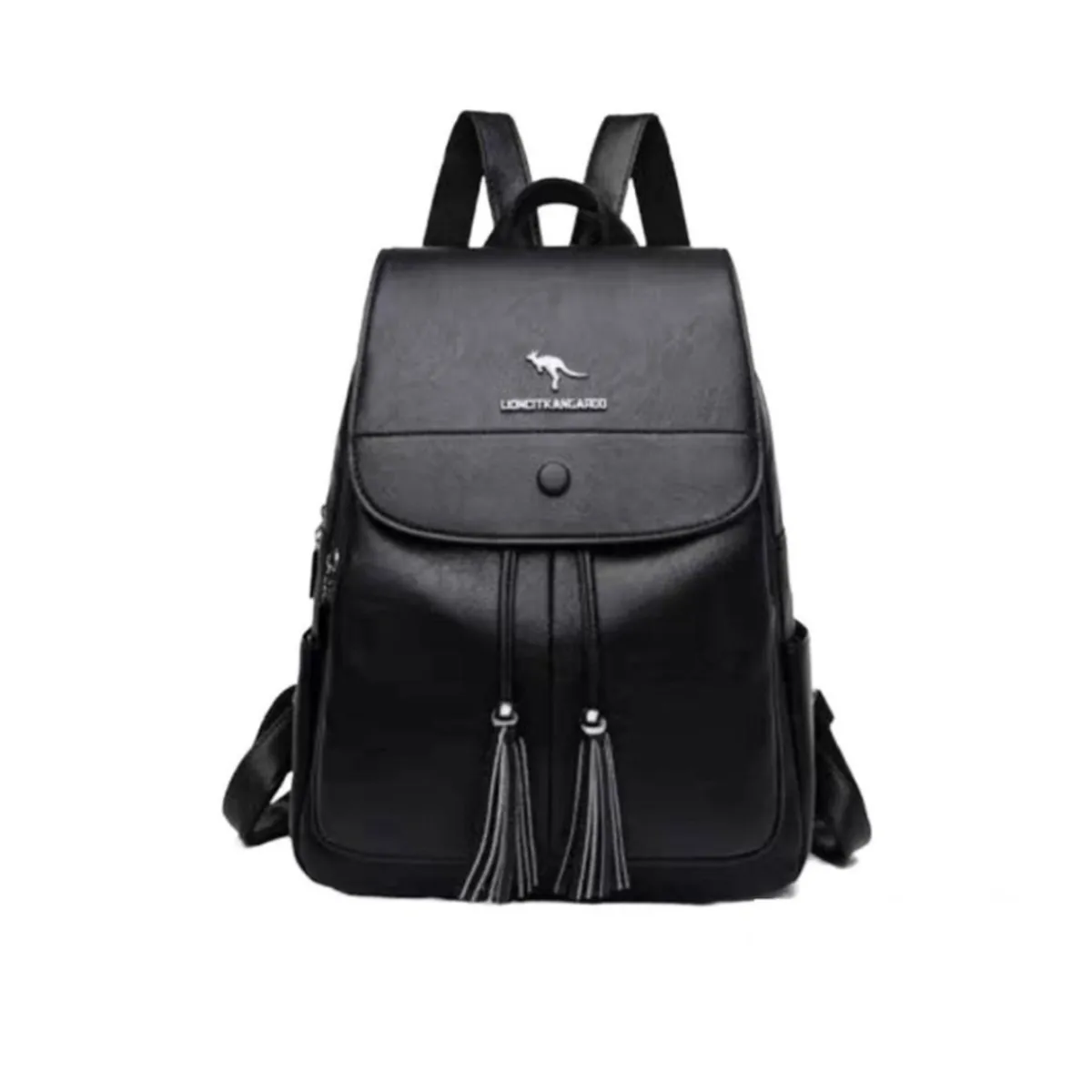 GENERICO - Mochila de Cuero Pu Suave Juvenil Impermeable Gran Capacidad