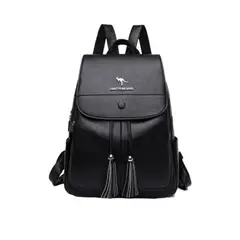 GENERICO - Mochila de Cuero Pu Suave Juvenil Impermeable Gran Capacidad