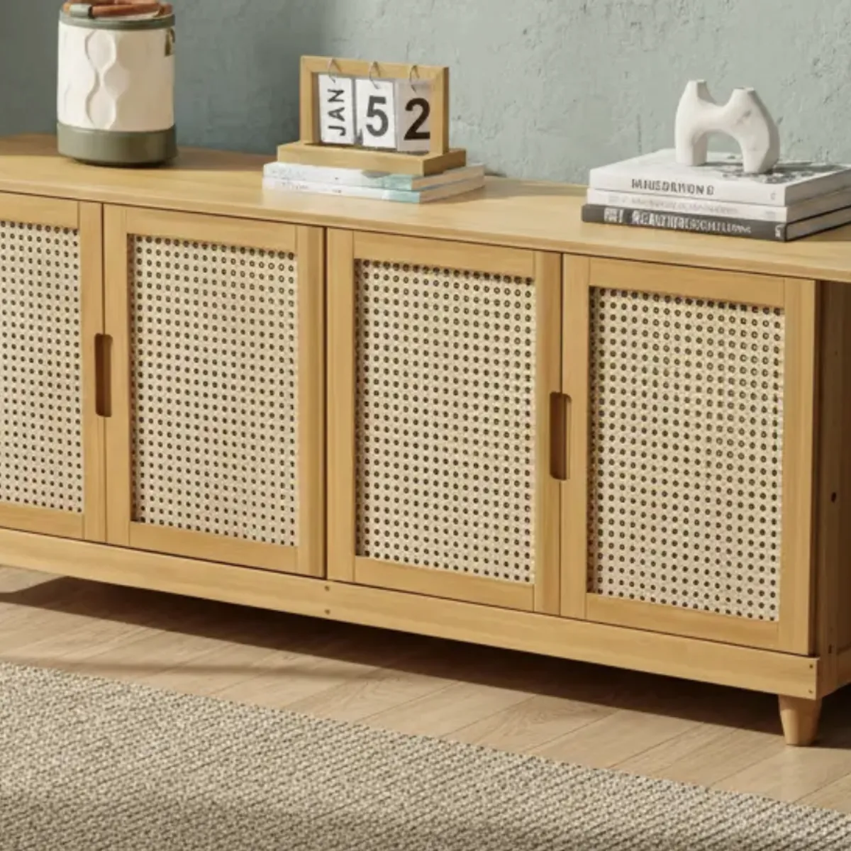 IDEEHOUSE - Librero Estante Organizador Multiuso Para Living 120x27x60cm