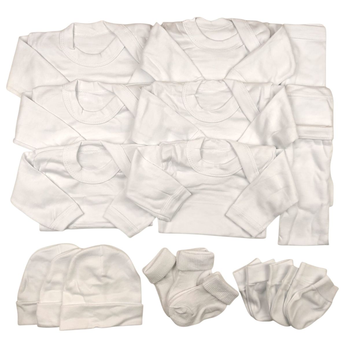 GENERICO - Pack 18 Piezas 0/3 Meses Blanco