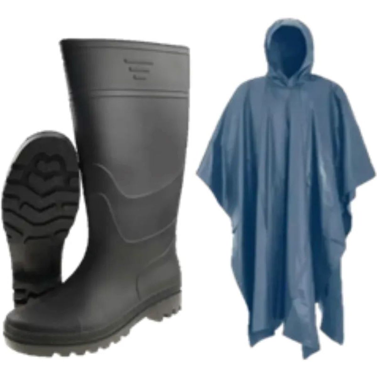 METALFER - Botas Sin Punta Pvc T 36 + Regalo Capa Impermeable Para Agua