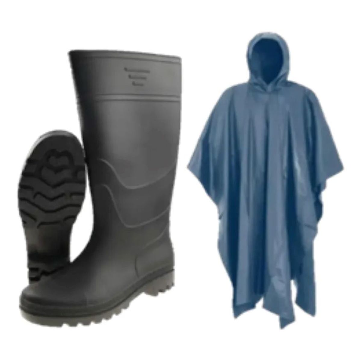 METALFER - Botas Sin Punta Pvc T 36 + Regalo Capa Impermeable Para Agua