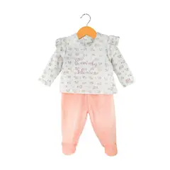PUMUCKI - Conjunto Plush Floral Bebé Niña con Patitas
