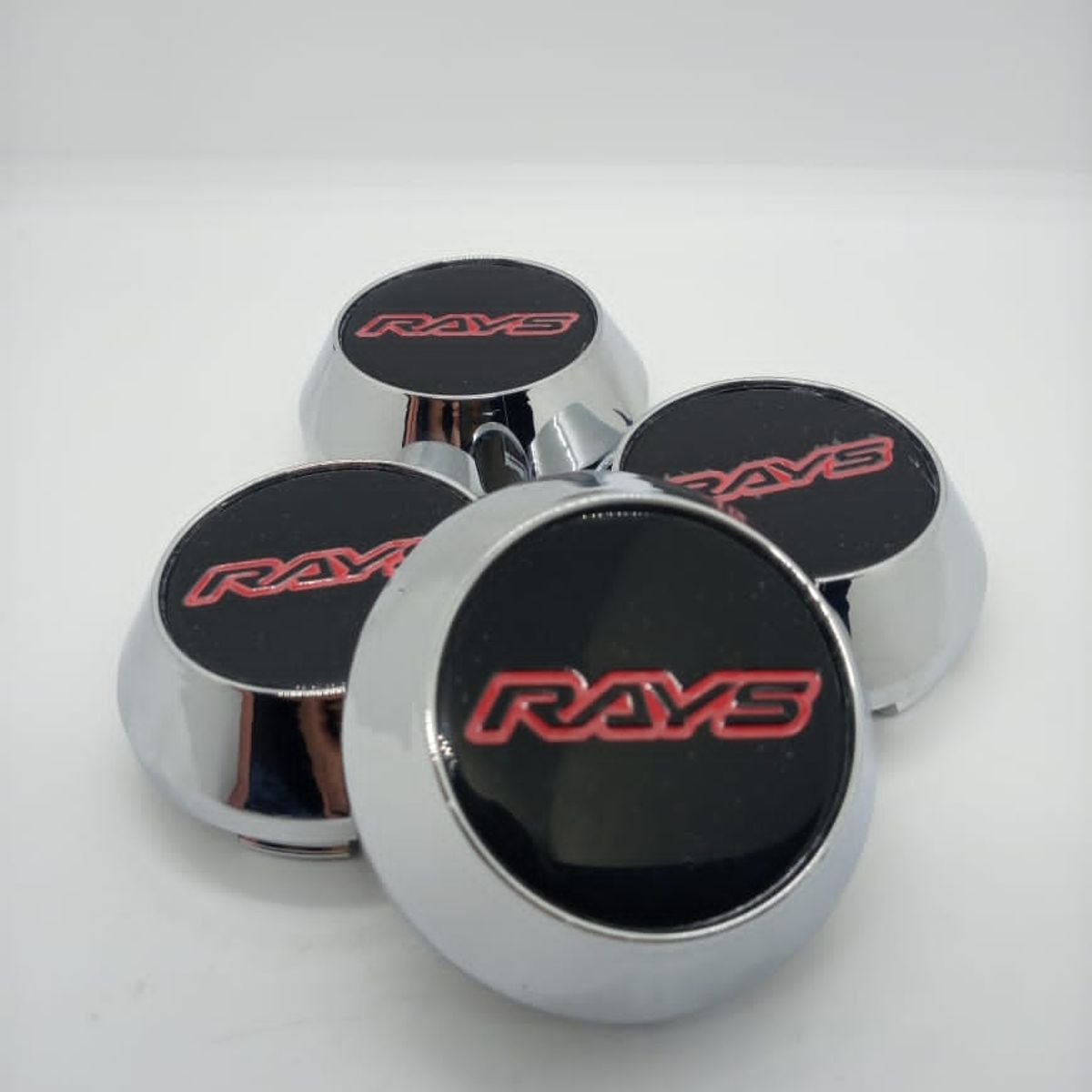 GENERICO - TAPAS CENTRO DE LLANTAS RAYS CÓNICAS TUNING 60MM INTERIOR X 65MM EXTERIOR