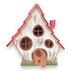 GENERICO - Casita decorativa pintada a mano - tamaño M - Quimera Garden