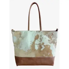 XONA DISEÑO - CARTERA TOTE BAG CUERO VINTAGE