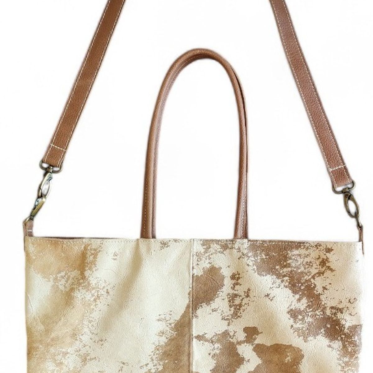 XONA DISEÑO - CARTERA TOTE BAG CUERO VINTAGE
