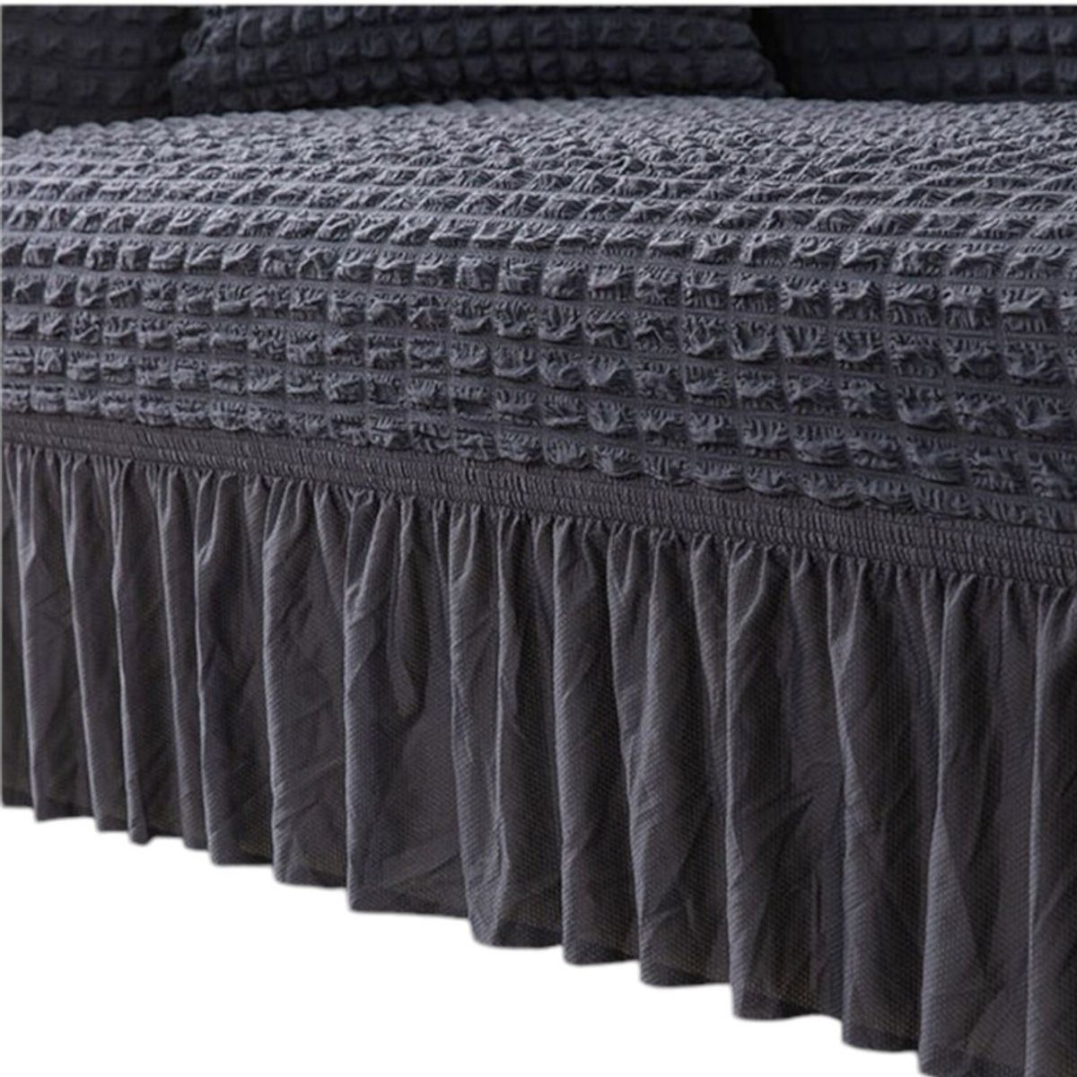 GENERICO - Fundas Cubre Sillón Turca Sofá De 3 Cuerpos Elasticada Gris Claro