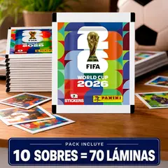PANINI - Pack de 10 sobres de laminas Mundial 2026 70 laminas