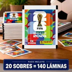 PANINI - Pack de 20 sobres de laminas Mundial 2026 140 laminas