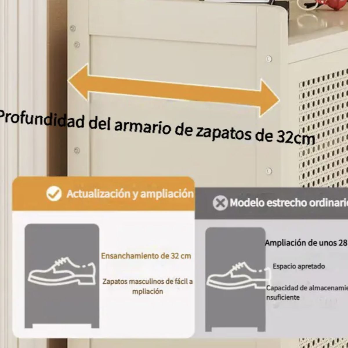 IDEEHOUSE - Zapatero Organizador Ratan Bambo