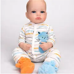 GENERICO - Muñeco Bebé Resborn Realista 48 Cm Silicona Completa.