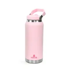 NORVIK - Nörvik Botellón Térmico 1400 Ml Con Bombilla Retráctil Rosa