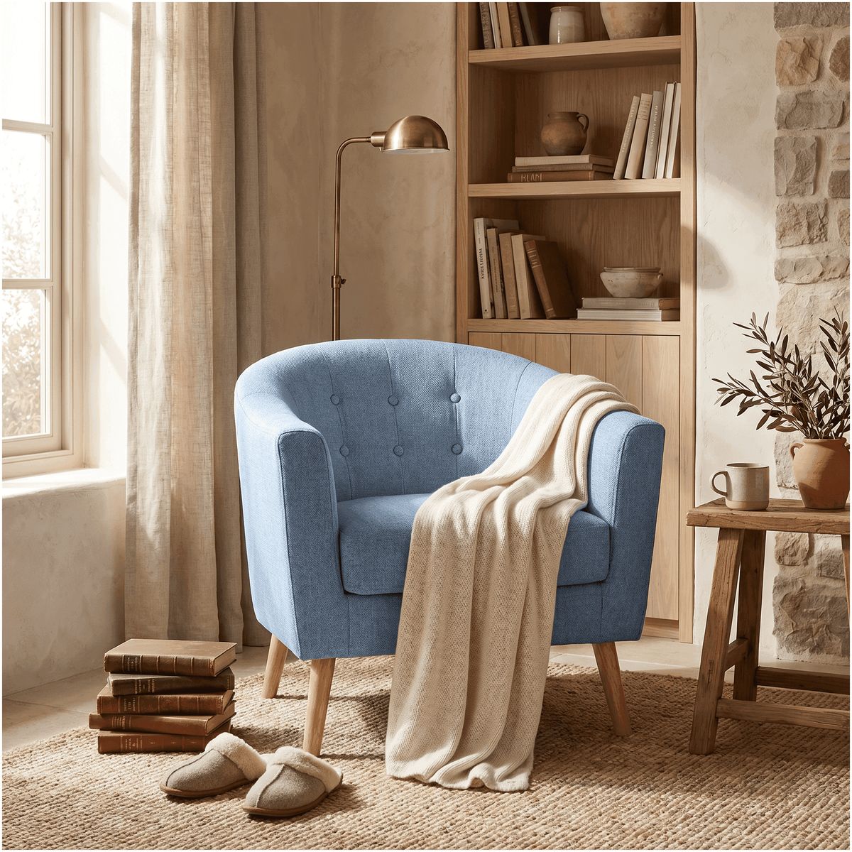 HOMER DESIGN - Sitial Poltrona Silla Sillon Con Cojin De Regalo 80x70x52cm