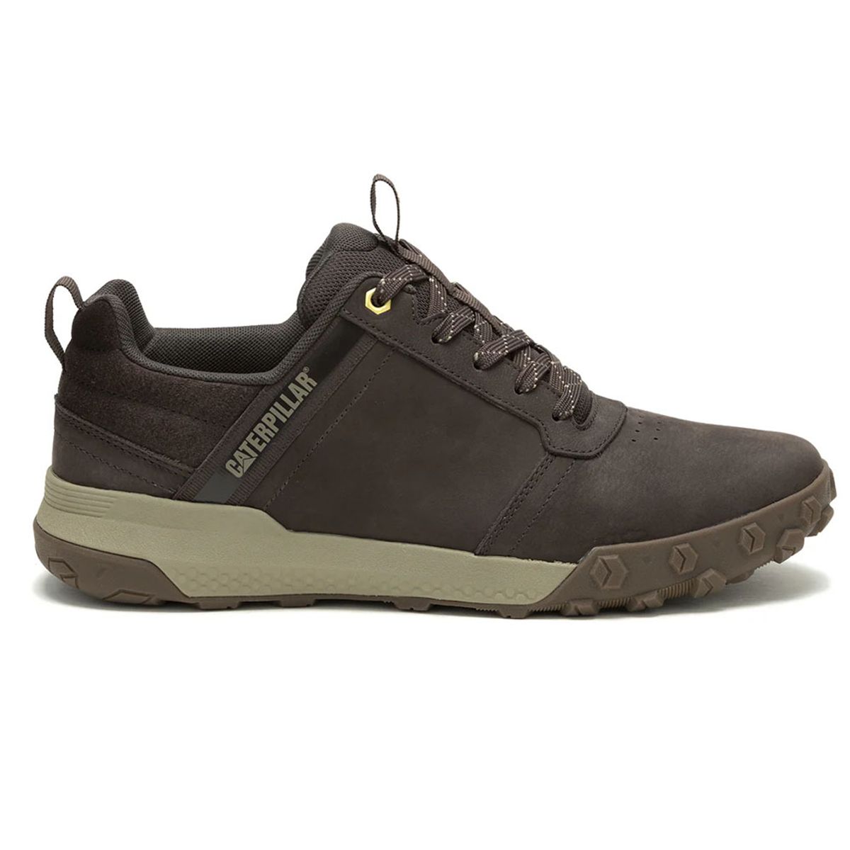 CAT - Zapatilla Cuero CAT Hombre Hex Ready Lo Café