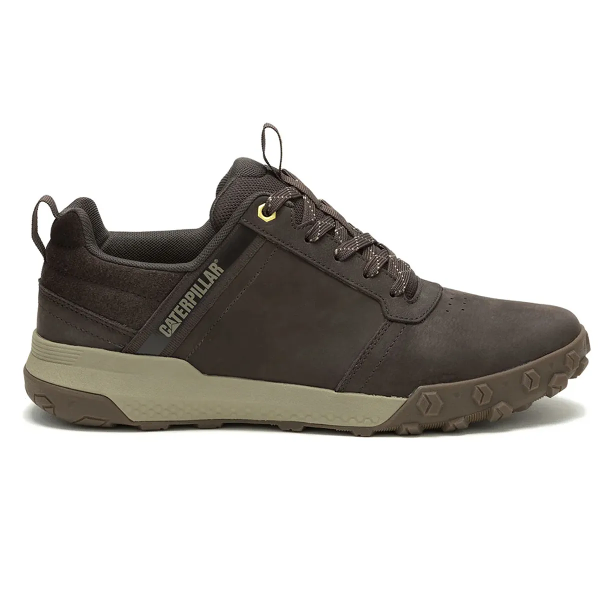 CAT - Zapatilla Cuero CAT Hombre Hex Ready Lo Café