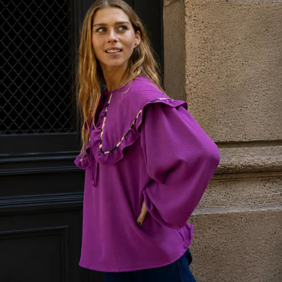 BLANCA SOFIA - Blusa Reina Sofía MAGENTA