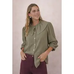 BLANCA SOFIA - Blusa Volaré OLIVE