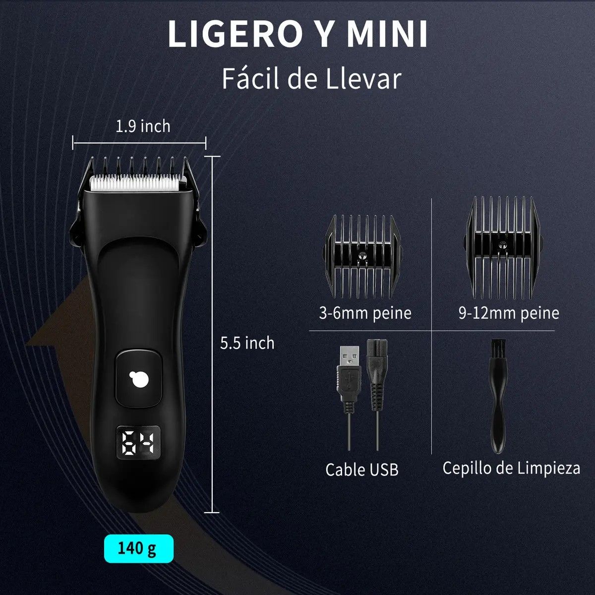 GENERICO - Afeitadora Electrica Zona Intima Barba Corporal Rasuradora Hombre Maquina Afeitar Corta BELUG