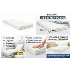 CHILENA CASAGRANDE - Espuma Alta Densidad 30 - 185x75x10 cm
