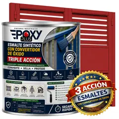EPOXY - ESMALTE SINTETICO - CONVERTIDOR OXIDO - 1-4 GALÓN - ROJO SEÑALES