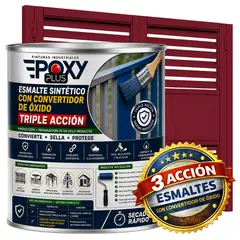 EPOXY - ESMALTE SINTETICO - CONVERTIDOR OXIDO - 1-4 GALÓN - ROJO PÚRPURA