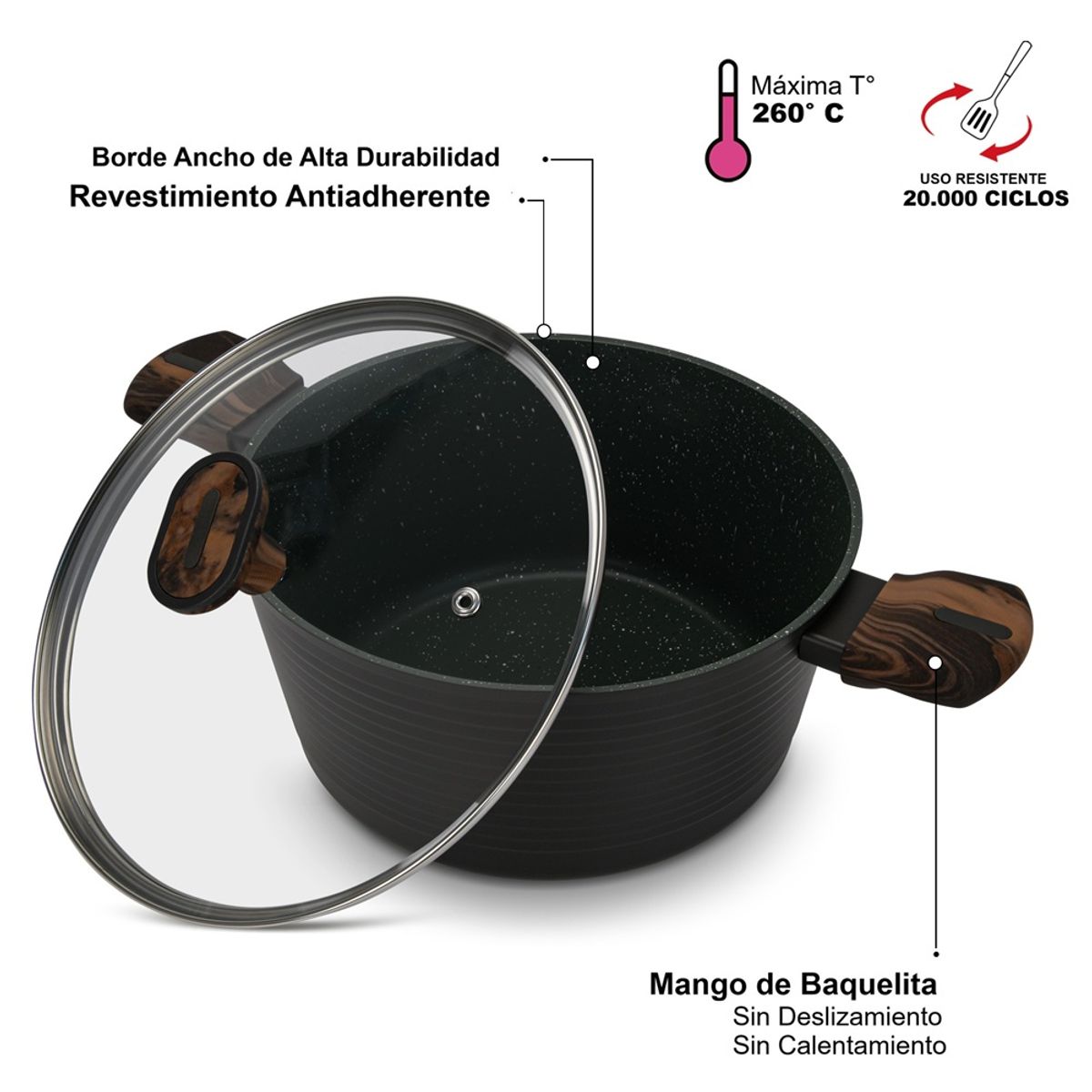 FISSMAN - Ollas Premium Antiadherente Cuisine Complete Set - Fissman