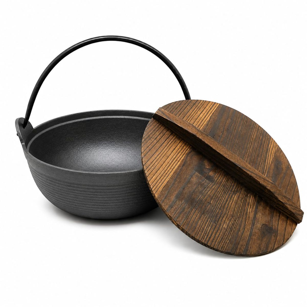 BRANDO - OLLA DE FIERRO FUNDIDO CON TAPA DE MADERA