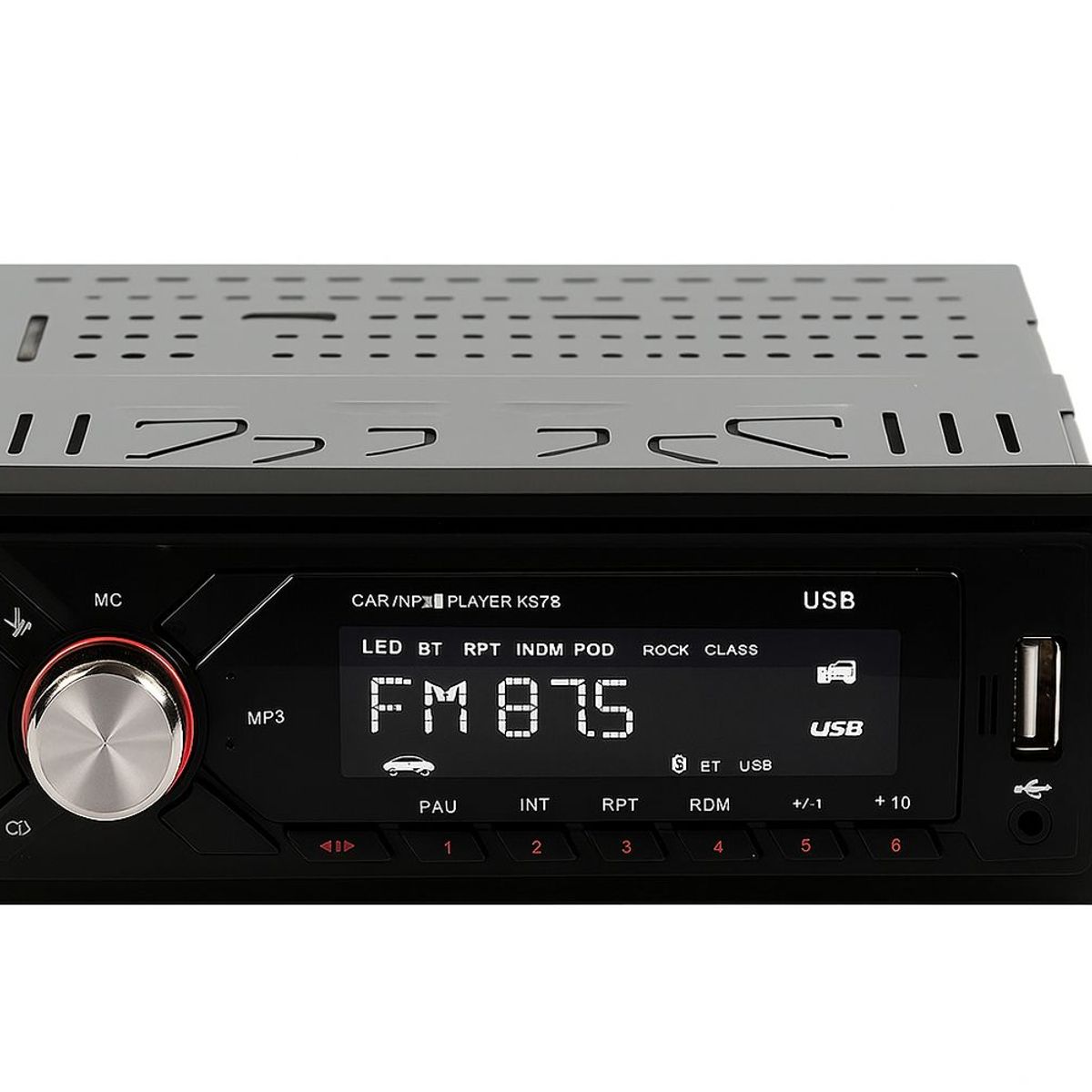GENERICO - Radio Auto 1 Din Bluetooth Mp3 Usb App Music Negro