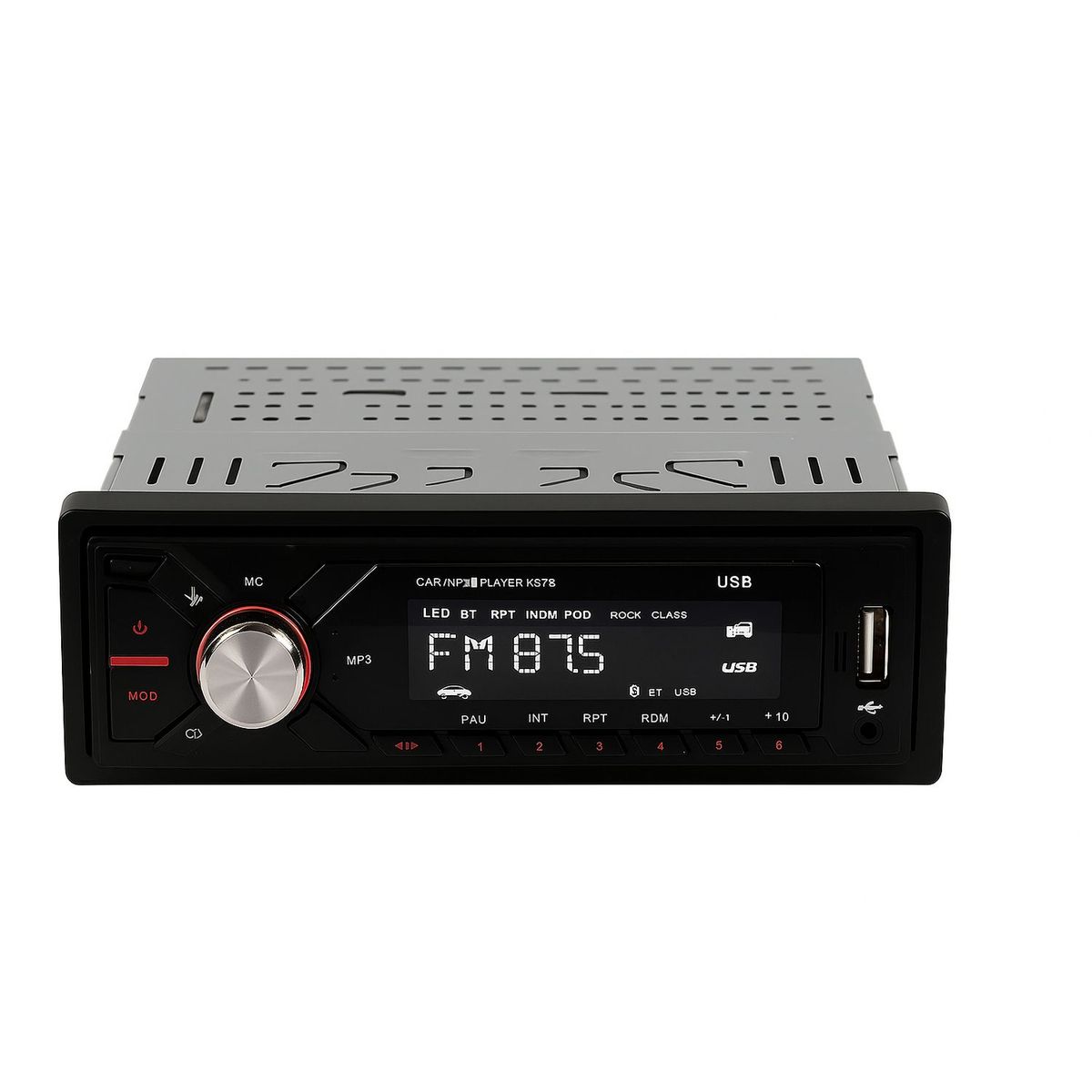 GENERICO - Radio Auto 1 Din Bluetooth Mp3 Usb App Music Negro