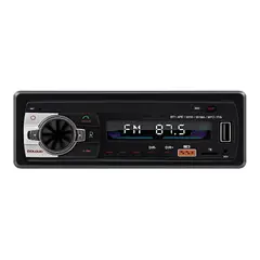 GENERICO - Radio Auto 1 DIN Bluetooth - 4x60W MP3 USB MicroSD Aux - Panel Desmontable