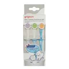 PIGEON - Set Cepillo Dental 3 Etapas Aprendizaje Celeste