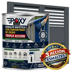 EPOXY - ESMALTE SINTETICO - CONVERTIDOR OXIDO - 1-4 GALÓN - GRIS HIERRO
