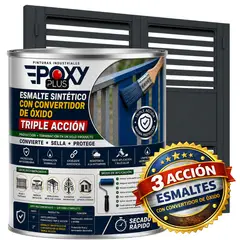 EPOXY - ESMALTE SINTETICO - CONVERTIDOR OXIDO - 1-4 GALÓN - GRIS ANTRACITA