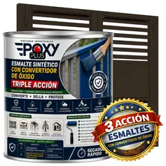 EPOXY - ESMALTE SINTETICO - CONVERTIDOR OXIDO - 1-4 GALÓN - GRIS MARRÓN