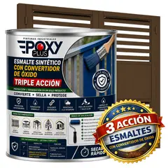 EPOXY - ESMALTE SINTETICO - CONVERTIDOR OXIDO - 1-4 GALÓN - MARRÓN TIERRA