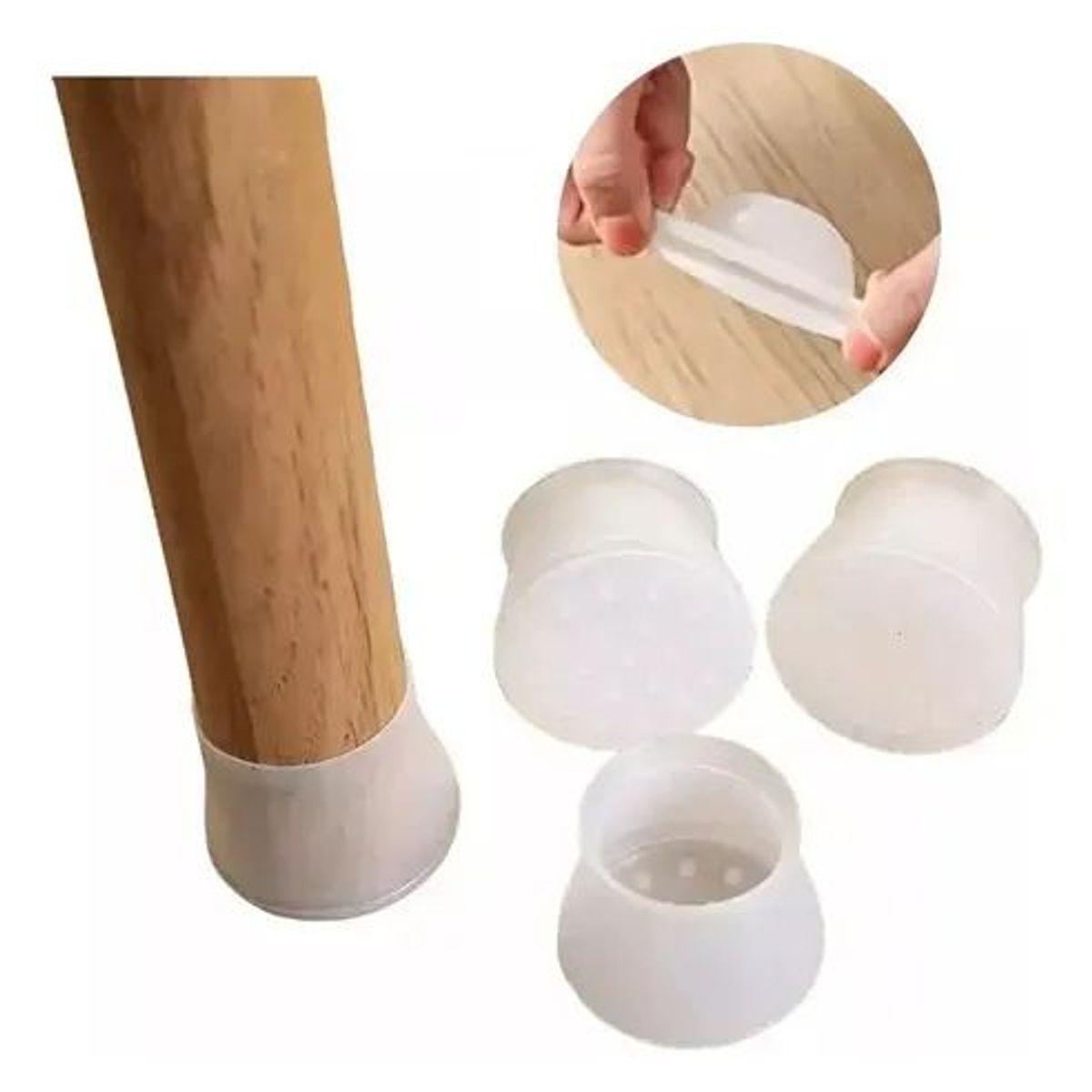 GENERICO - 4 Fundas De Silicona Protectores De Patas De Sillas Muebles