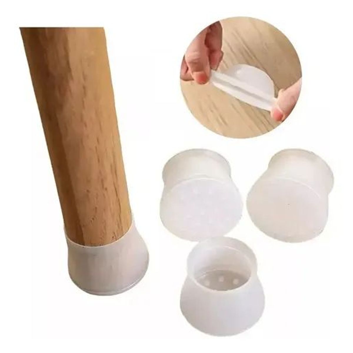GENERICO - 4 Fundas De Silicona Protectores De Patas De Sillas Muebles