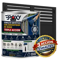 EPOXY - ESMALTE SINTETICO - CONVERTIDOR OXIDO - 1-4 GALÓN - NEGRO INTENSO