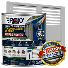 EPOXY - ESMALTE SINTETICO - CONVERTIDOR OXIDO - 1-4 GALÓN - BLANCO ALUMINIO
