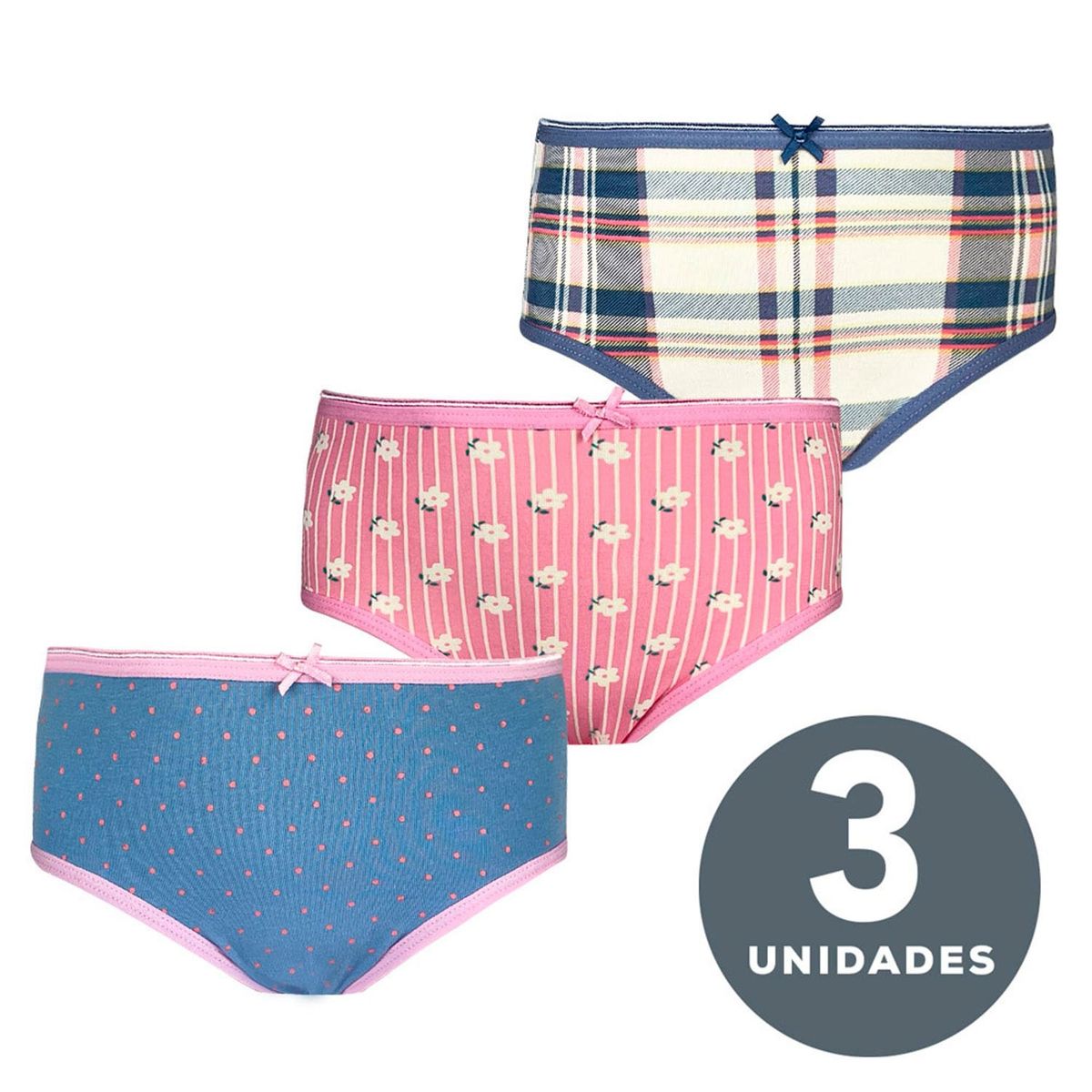 TAIS - Calzón 3 piezas algodón niña